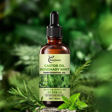 Beautyturess Castor Oil Rosemary Mint Hair Oil