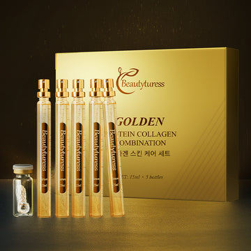 Luxury Gold Skincare Collection | Beautyturess 6-Piece Lifting Kit for Instant Firming & Anti-Aging