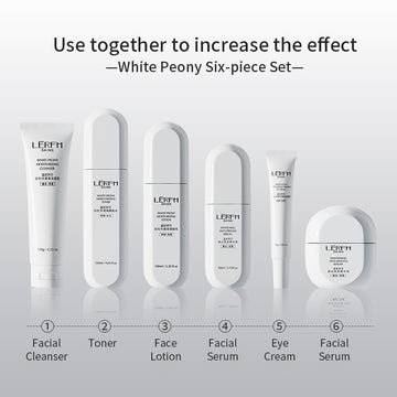 LĒRFM SKINS White Peony Moisturizing and Firming Six-Piece Set