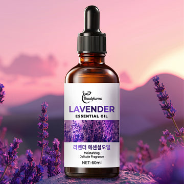 Organic Lavender Essential Oil by Beautyturess - 100% Pure Natural Oil for Stress Relief, Skin & Hair Care, Cruelty-Free