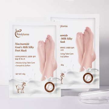 15 pieces Beautyturess Niacinamide Goat Milk Silky Moisturizing Foot Mask