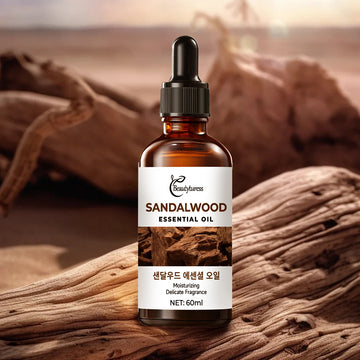 Beautyturess 100% Pure Sandalwood Essential Oil | Premium Grade for Meditation, Stress Relief & Spiritual Practice, Sustainably Sourced