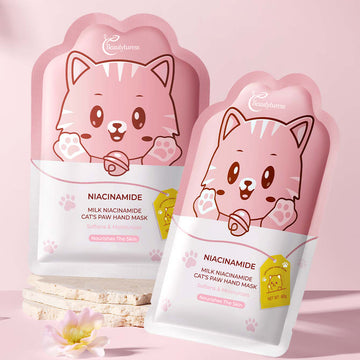 15-pack Beautyturess Goat Milk Niacinamide Cat's Paw Hand Mask