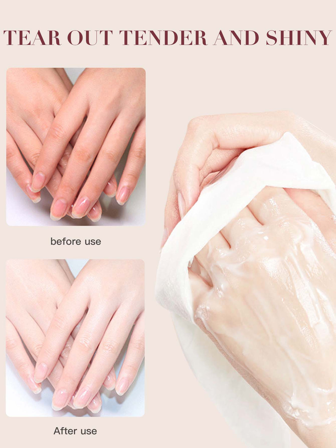 Beautyturess Goat Milk & Niacinamide Hand Mask 15 Pairs - Intensive Moisturising & Skin Brightening Treatment