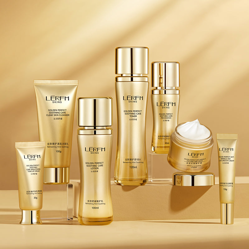 LĒRFM SKINS Lanni Fangke Gold Soothing Anti-Wrinkle Care Gift Set (7-piece set)