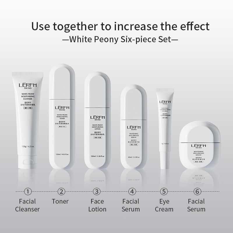 LĒRFM SKINS White Peony Moisturizing and Firming Six-Piece Set