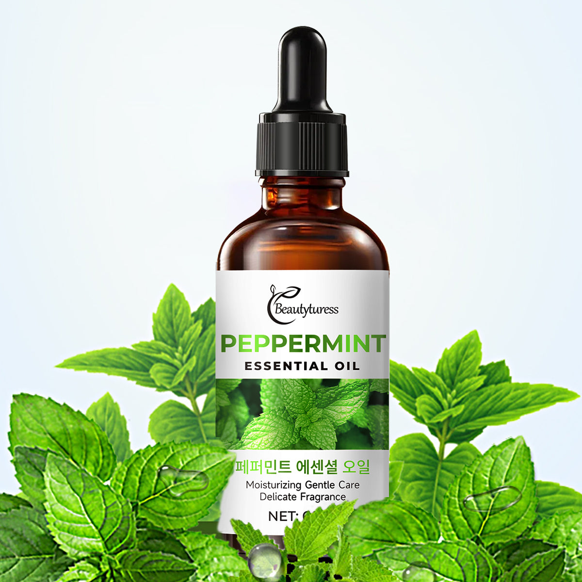 Organic Peppermint Essential Oil by Beautyturess - 100% Natural for Digestion Support, Muscle Pain Relief & Aromatherapy, Cruelty-Free